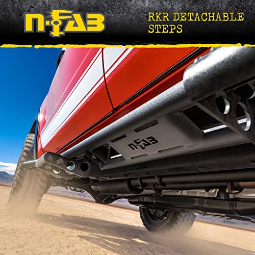 Toyota Tacoma RealTruck RKR Rails | Cab Length, Tubular Steel, Textured Black | T154RKRQC | Fits 2016-2022 Access Cab, SRW Gas