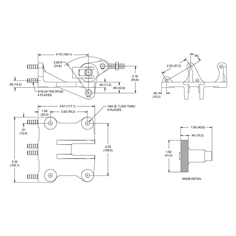 340-4630 Wilwood Master Cylinder Mount, 340-4630a