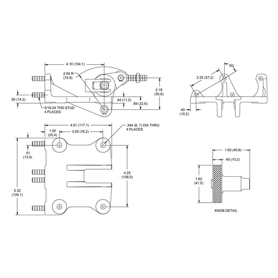 340-4630 Wilwood Master Cylinder Mount, 340-4630a