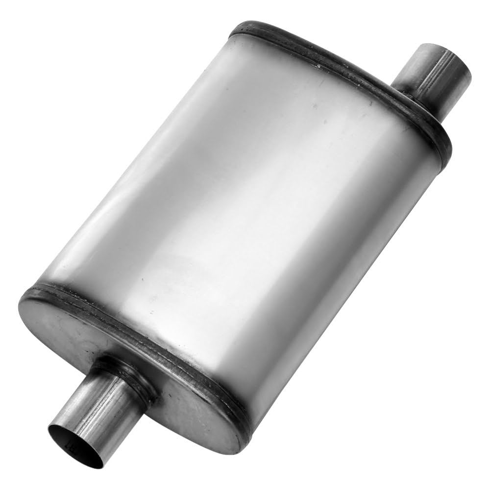 Cherry Bomb Salute Muffler - SA1225 Reversible Oval Body - H4" X W9" X L14" 20" OAL 2-1/4" O/C Muffler - Cherry Bomb Salute