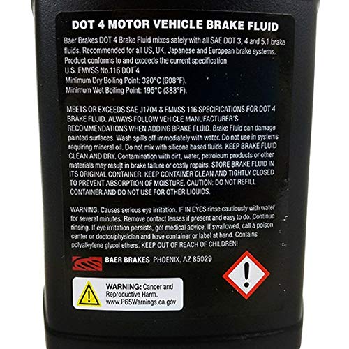 Baer Dot4 Brake Fluid 16.9Oz/500Ml,10Pk - Baer (6800246)