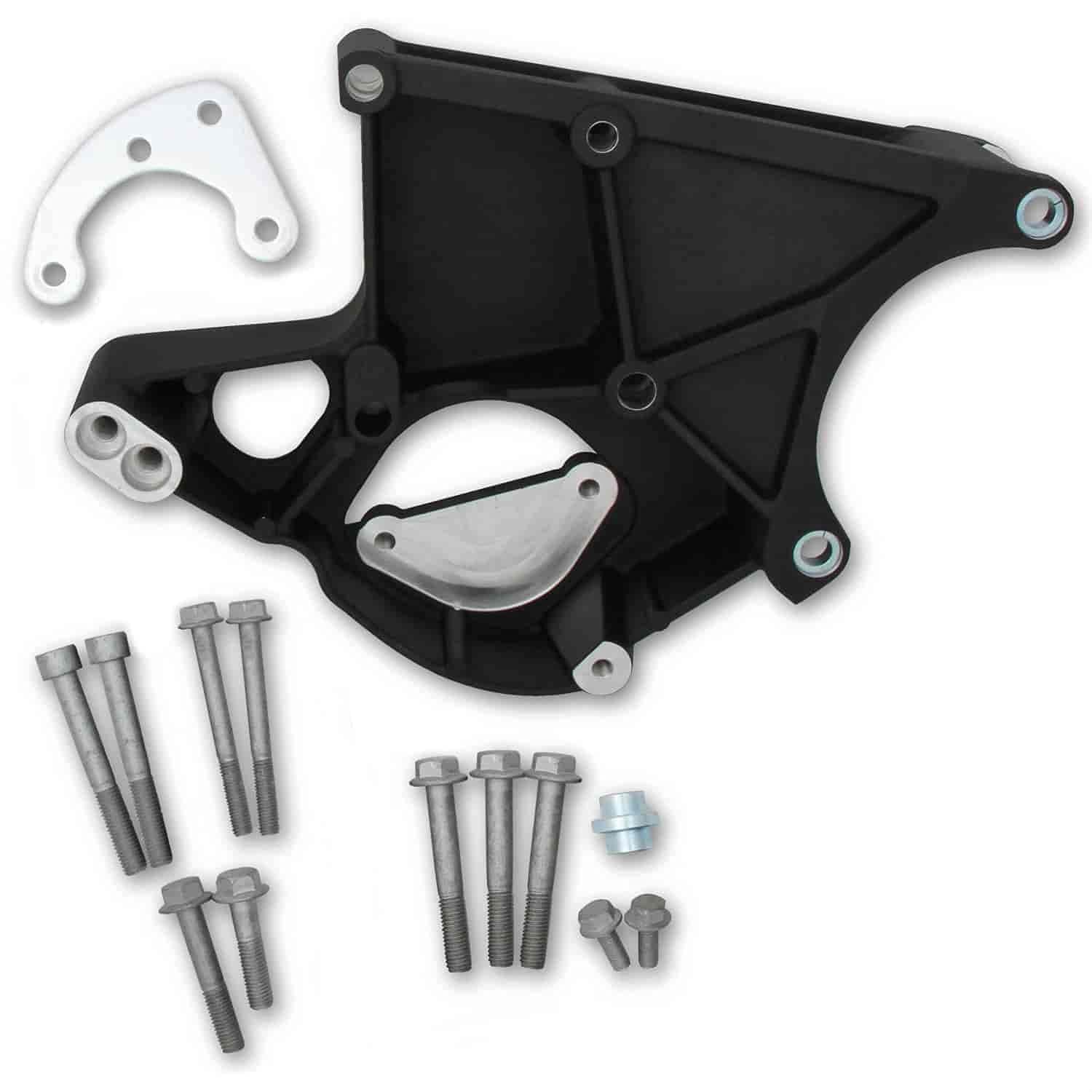 Holley LS/LT Accessory Drive Bracket 20-135BK - Driver's Side P/S & Alt Bracket