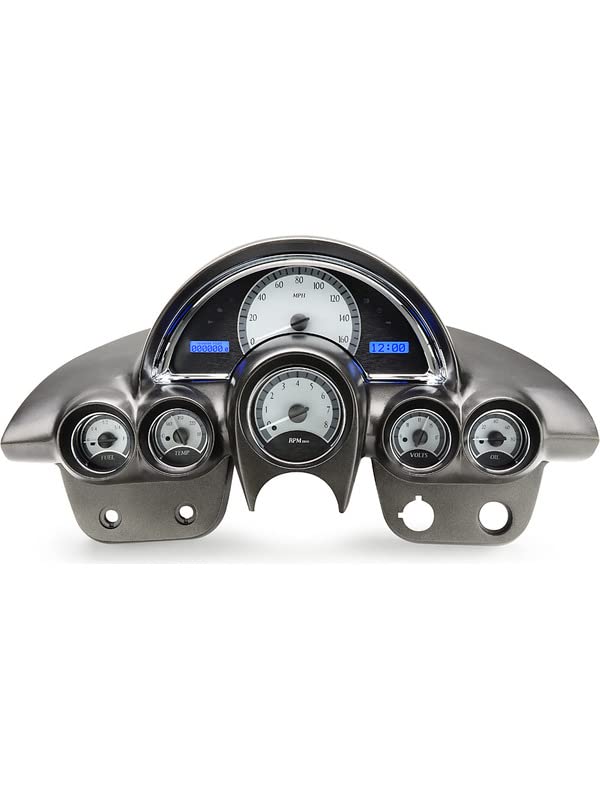 Dakota Digital 58-62 Chevy Corvette VHX-58C-VET-S-B Analog Dash Gauges Silver Blue
