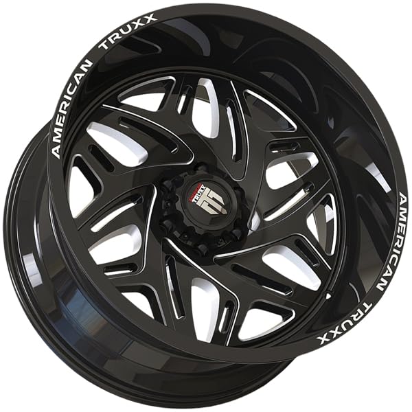 American Truxx AT1914 20x10 Euphoria 8x6.5-19mm Black/Milled Wheel Rim 20" Inch