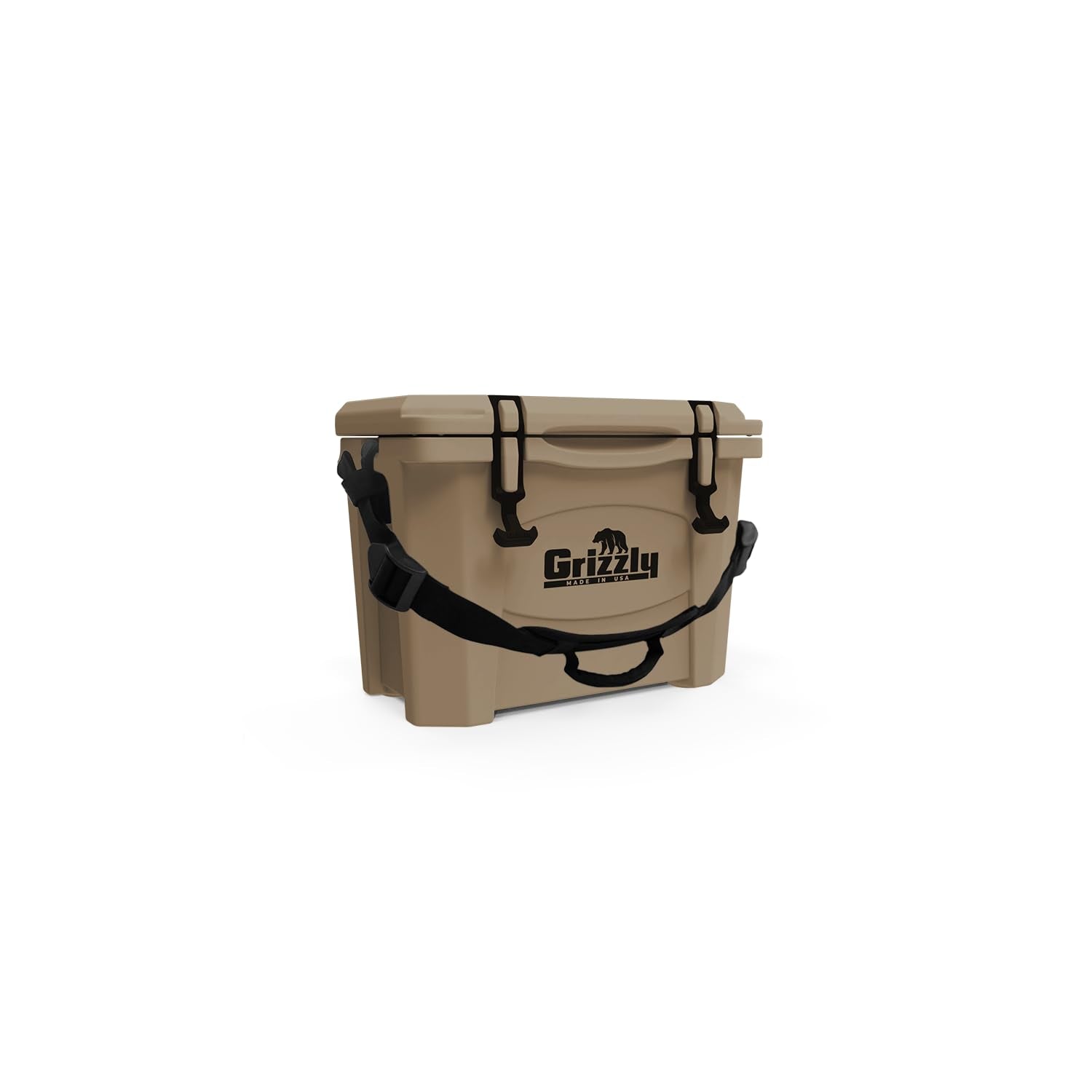 15 Cooler Grizzly | 15 qt Ice Chest Durable Rotomolded Insulated | Made in USA | Warranty for Life | For Beach Boat Camping Fishing Hunting | G15 | Tan