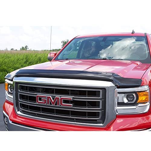 Chrome Hood Shield / Protector Auto Ventshade [AVS] | Fits 2011 - 2014 GMC Sierra 2500HD & 3500HD | Medium Profile Bug Deflector - 1 pc., Chrome | 680083