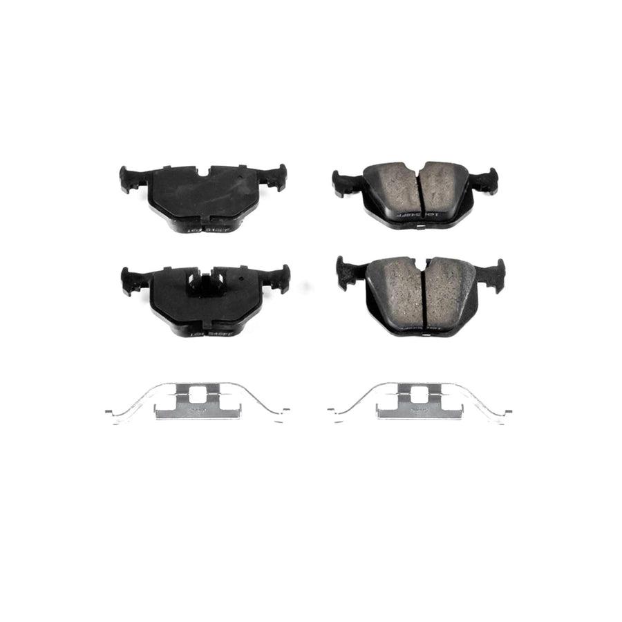 Power Stop Front Brake Kit For BMW 840Ci 1994-97 |850Ci 1993-97 |850CSi 1994-95 |850i 1991-92 - Brake Pads Ceramic With Installation Hardware, 17-548