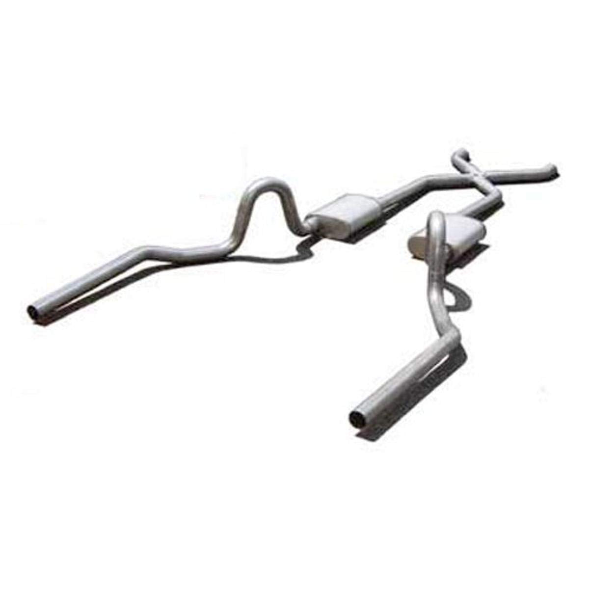 Pypes Exhaust SGA13S Performance Exhaust Pypes Performance 3" Diameter 409 Stainless Steel Crossmember-Back Exhaust System with X-Pipe for GM A-Body