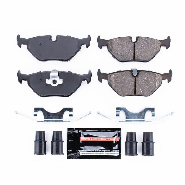 Power Stop Z23-692A Z23 Sport Carbon Fiber Infused Ceramic Brake Pads Rear with Hardware For BMW 3 BMW 325Ci BMW 325i BMW 328i BMW 525i BMW 528i BMW 530i BMW 540i BMW Z4 Saa [Model Specific]
