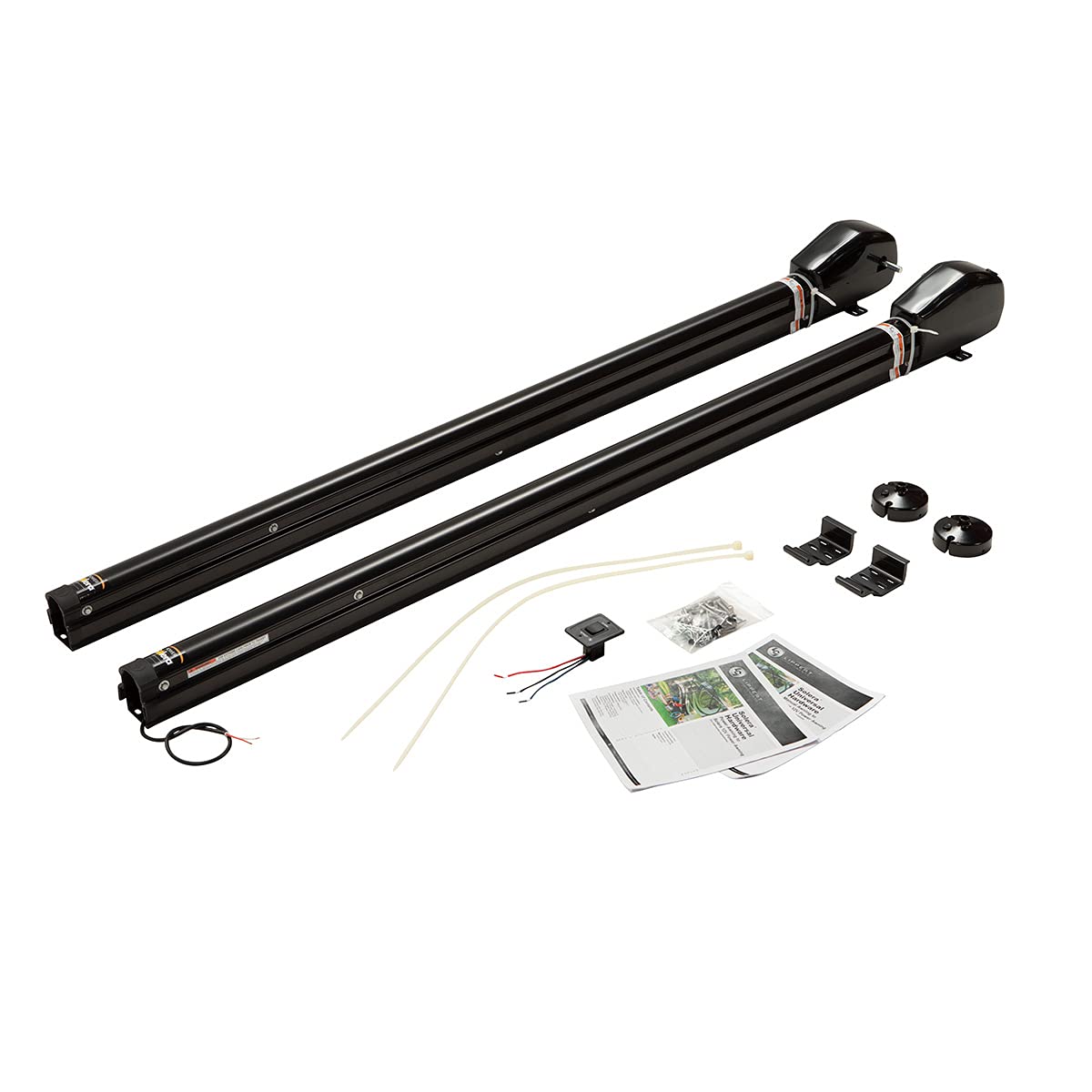 3000 Series Solera Short Black Universal RV Awning Arms & Hardware Kit with One-Touch Power Extend/Retract, One-Handed Adjustable Pitch Projection, Auto Rain Dump - 2023052355