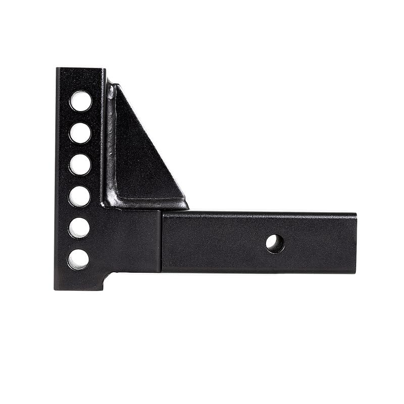 Weight Distribution Hitch Shank Husky Towing 32459 - 2-1/2 Inch to 2 Inch Square, 10 Inch Length, 4-1/4 Inch Rise, 6-3/4 Inch Drop, 6,000 lbs Weight Capacity, Black Powder Coated Steel
