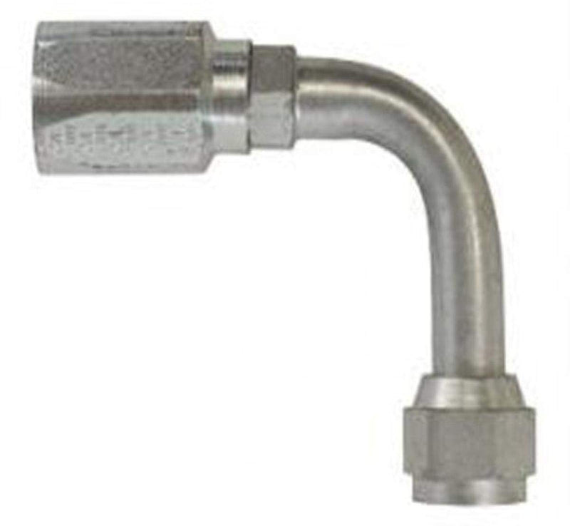 Gates Field Attachable 16C5-16RFJX90L for C5C, C5D and C5M Hose, Female JIC 37 Flare Swivel, 90 Bent Tube, Steel, 7/8" ID