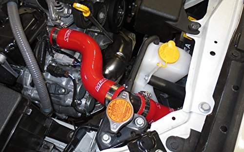 Red HPS Silicone Radiator Hose Kit Coolant Compatible for 2013-2016 Scion FRS 2013-2020 Subaru BRZ 2017-2020 Toyota 86 2.0L 2022-2025 Subaru BRZ 2022-2025 Toyota GR86 2.4L, 57-1226-RED