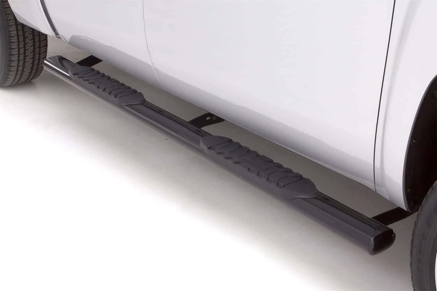 Lund RealTruck 24055006 Black Steel 5" Oval Straight Nerf Bars for 2009-2018 Dodge Ram 1500, 2010-2018 Ram 2500/3500 Standard Cab