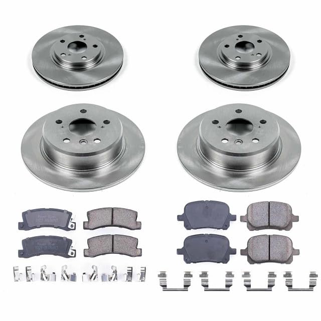 POWERSTOP Autospecialty KOE6782 Front and Rear Replacement Brake Kit-OE Brake Rotors & Ceramic Brake Pads For Lexus RX300 1999-2001 [Model Specific]