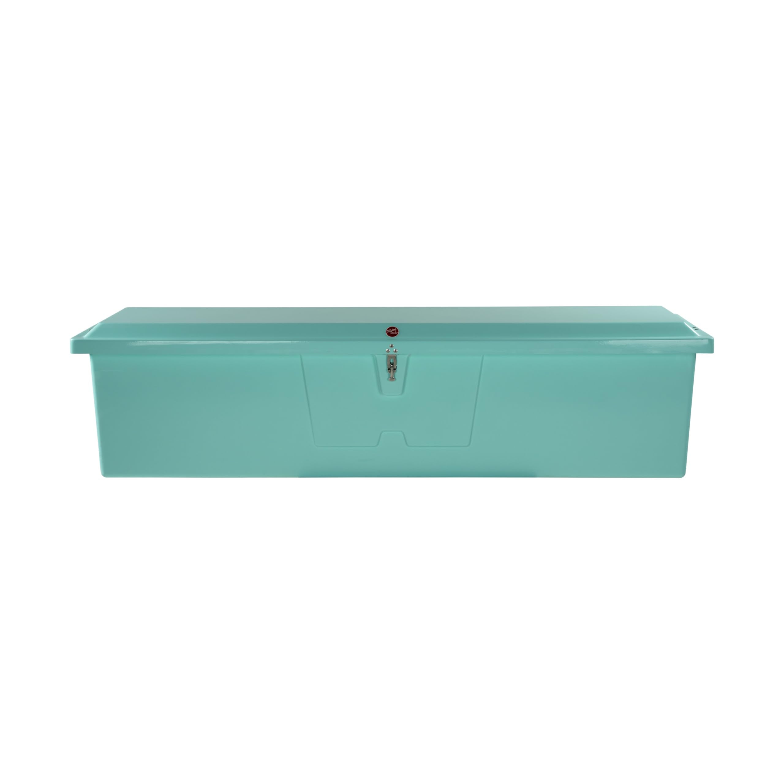 Taylor Made Fisherman’s Stow N’ Go Fiberglass Dock Box, Extra Large (24"H X 95"W X 22"D), Seafoam Green, Smooth Interior Finish, Lockable Latch, Stainless-Steel Hardware - 83560SF