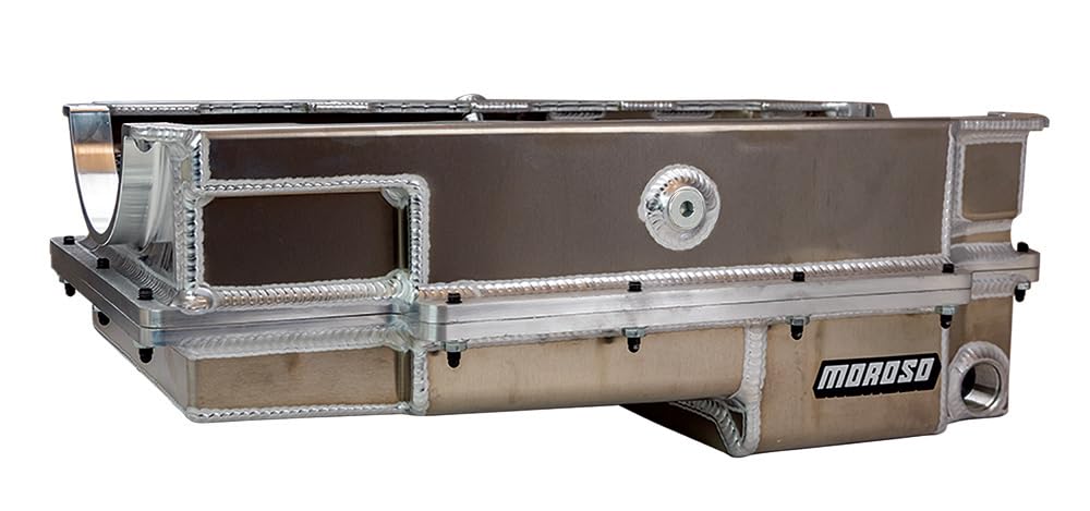 Moroso Aluminum 20394 2 Piece Wet Sump Oil Pan, Fits Big Block Chevy CN/Energy/DRCE2 Blocks, For use w/External Oil Pump