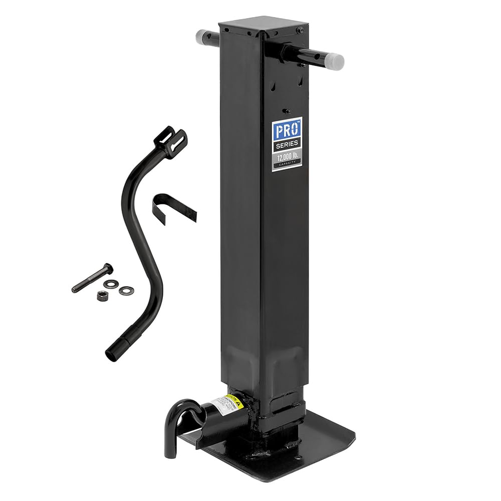 Pro Series Reese 1400980376 Square Trailer Jack, No Mount, 12,000 lbs. Support Capacity, Sidewind, Weld-On, 12-1/2 Inch Travel