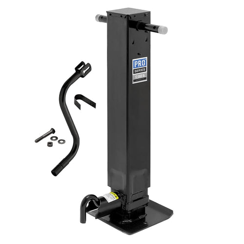 Pro Series Reese 1400980376 Square Trailer Jack, No Mount, 12,000 lbs. Support Capacity, Sidewind, Weld-On, 12-1/2 Inch Travel