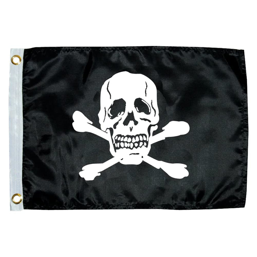 Jolly Roger Boat Flag Taylor Made Products (12" x 18"), Black