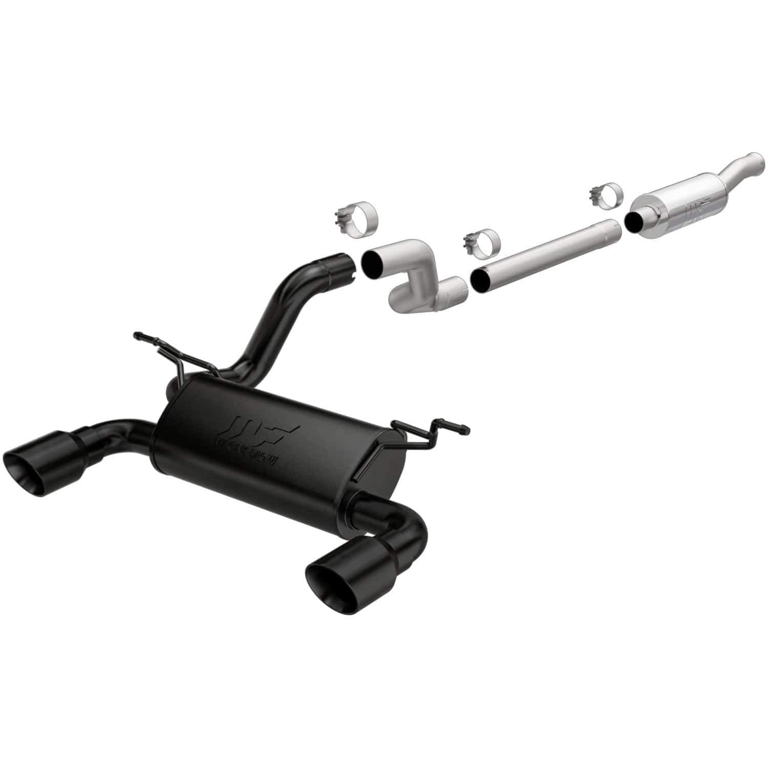 2018-2023 Jeep Wrangler MagnaFlow Street Series Cat-Back Performance Exhaust System, L4 2.0L, Black Coated