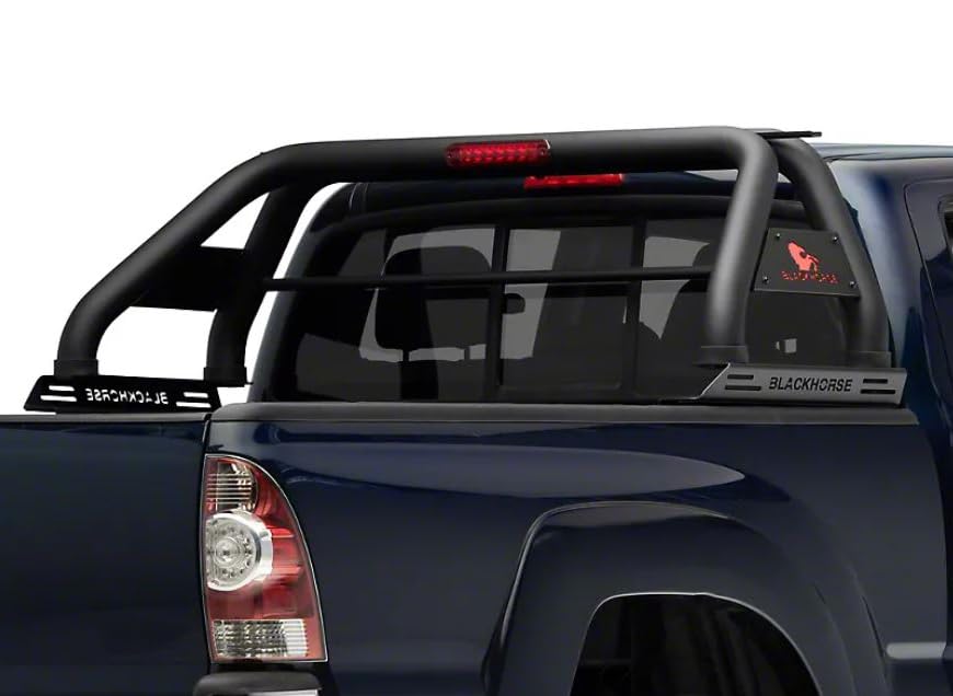 Classic Black Roll Bar Compatible with 2015-2024 Chevrolet Colorado|2015-2024 GMC Canyon-RB005BK Horse