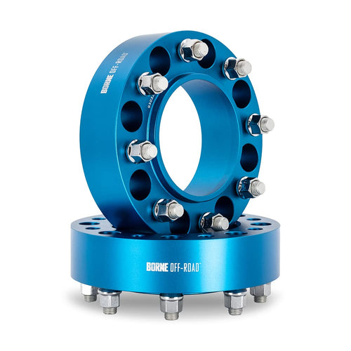 Off-Road Borne Wheel Spacers, 8x165.1, 116.7 Center Bore, M14x1.5, 50mm, Blue