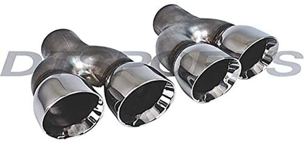 Different Trends - DT-24096L - Dt-24096L DIFFERENT TRENDS Double Wall Dual 3.00In Angle Tip Ss Exhaust Tip 2.25In Id / 3.00Inx6.25In Od