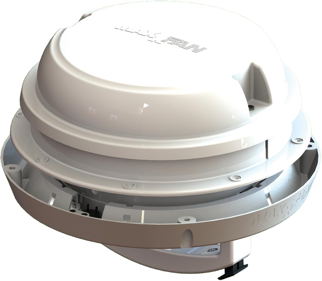 Maxx Air VENT MaxxFan Dome +, 6" Fan, Led, White