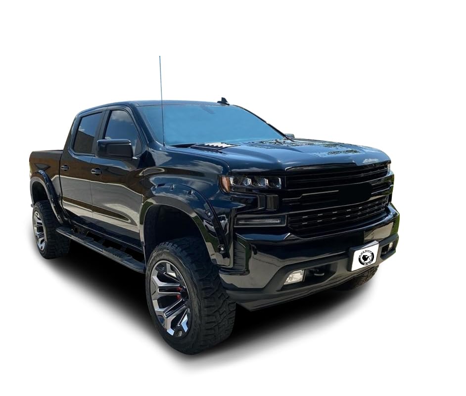 Extreme Black Horse Wheel-to-Wheel Side Steps Satin Black Compatible with 2019-2024 Silverado/Sierra 1500|2022-2023 Chevrolet Silverado 1500 LTD|2022-2022 GMC Sierra 1500 Limited-GMBK-NL-19