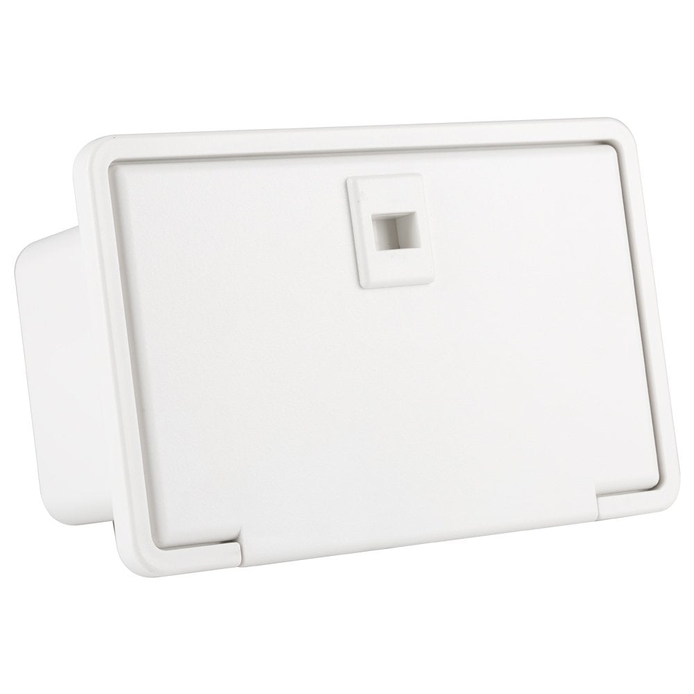 Dura Faucet RV Exterior Spray Box DF-SA185-WT with Hot/Cold Quick Connect Faucet (White)