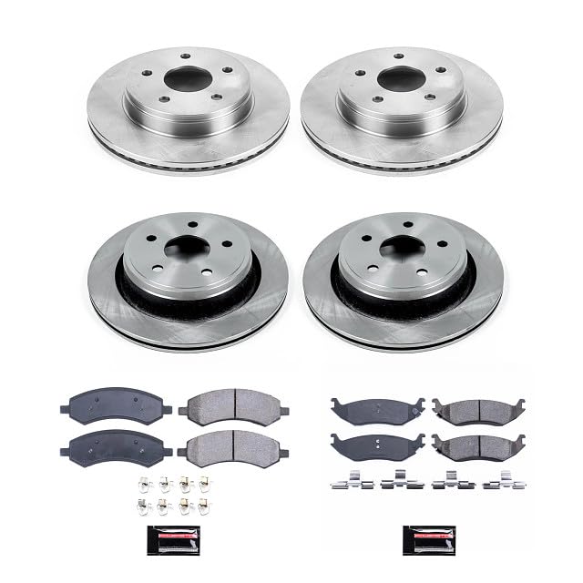 Power Stop Stock Replacement Front and Rear Brake Pads and Rotors Brake Kit Autospecialty [Vehicle Specific]