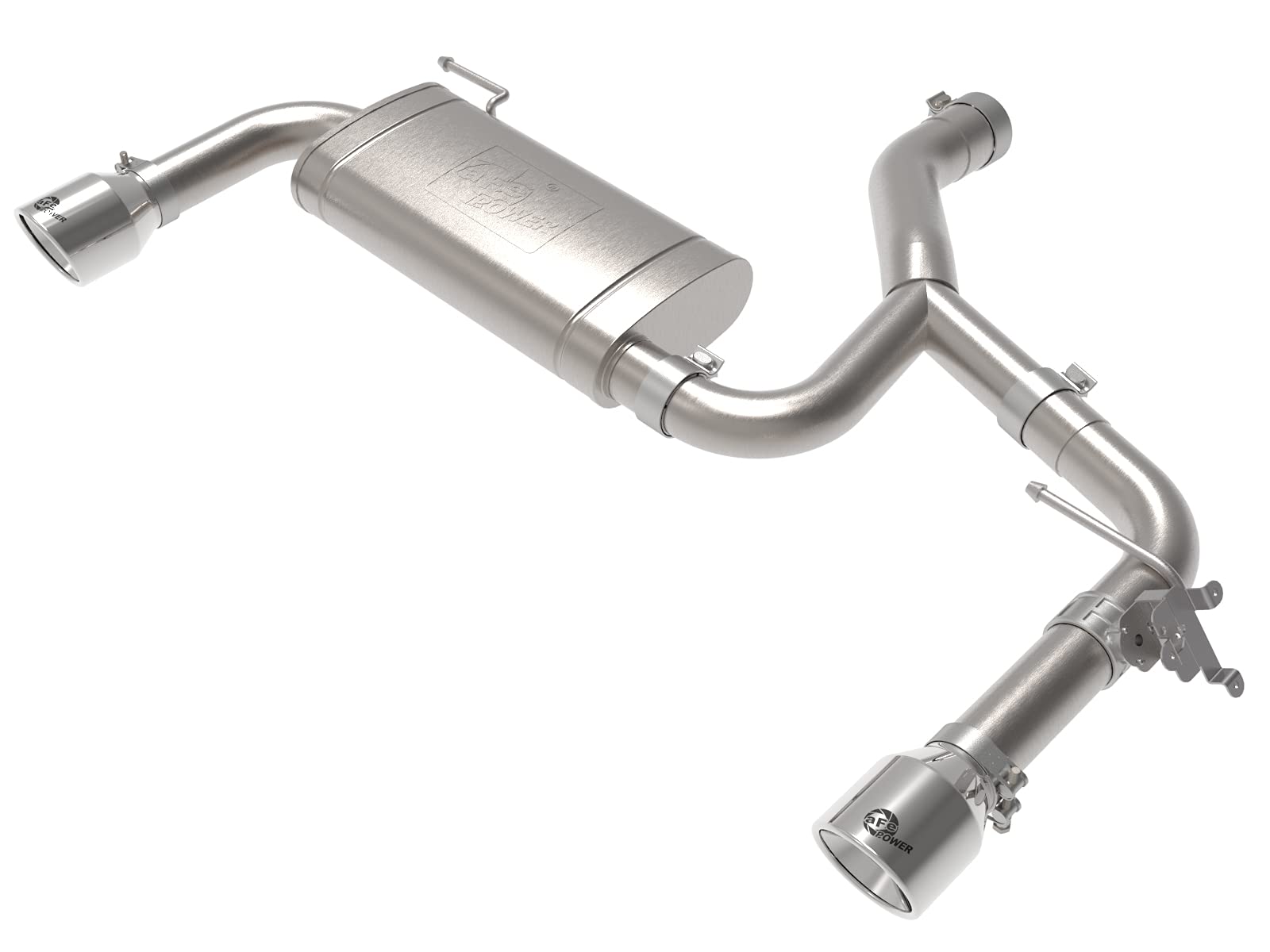 MACH Force-Xp aFe Power 49-36349-P 3 to 2-1/2 IN Stainless Steel Axle-Back Exhaust w/Polished Tip, fits BMW X1 (F48) 15-21 L4-2.0L (t)