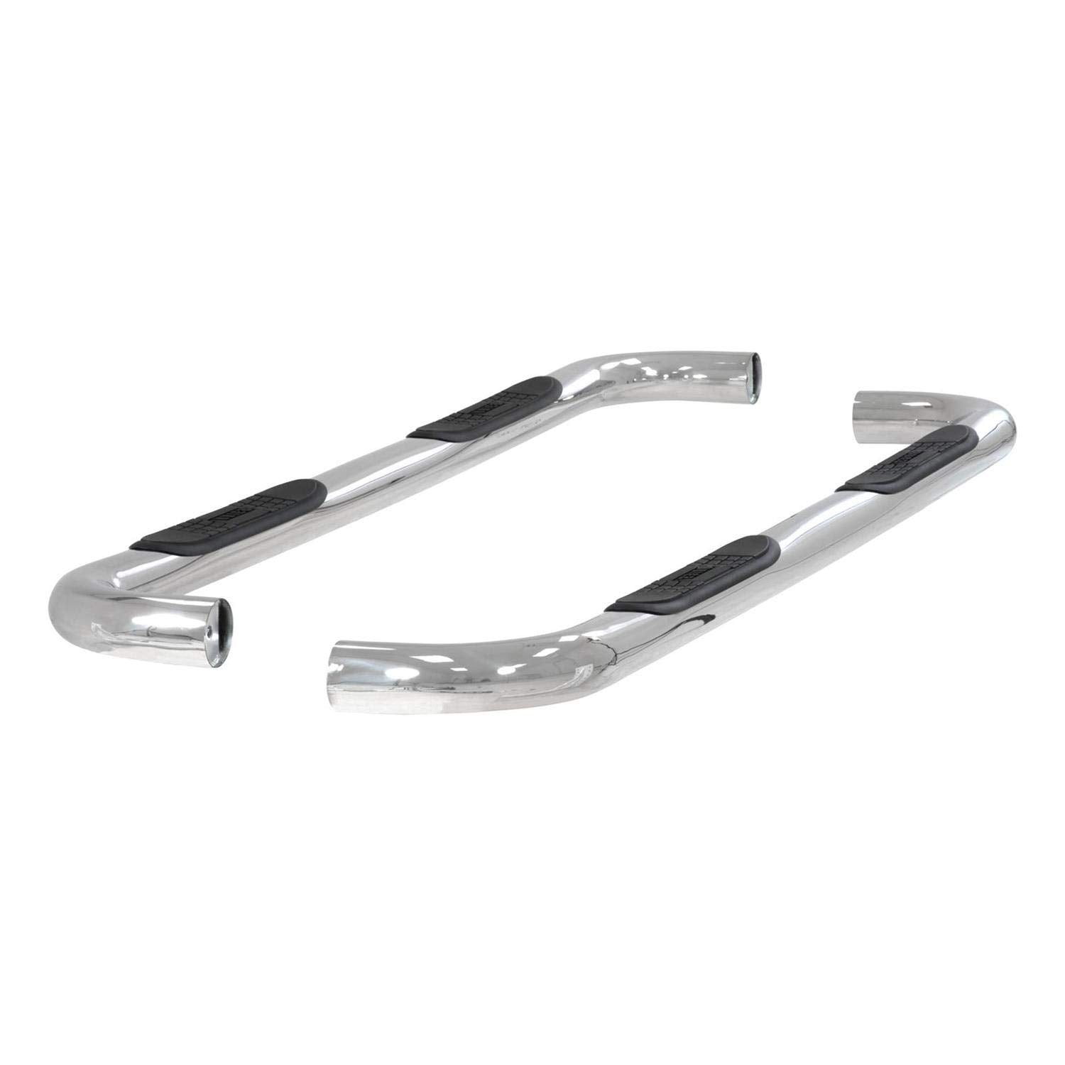 3-Inch Round Polished Stainless Steel ARIES Nerf Bars, No-Drill, Fits Select Chevrolet Silverado, GMC Sierra 1500, 2500, 3500 HD