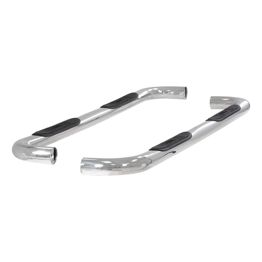3-Inch Round Polished Stainless Steel ARIES Nerf Bars, No-Drill, Fits Select Chevrolet Silverado, GMC Sierra 1500, 2500, 3500 HD