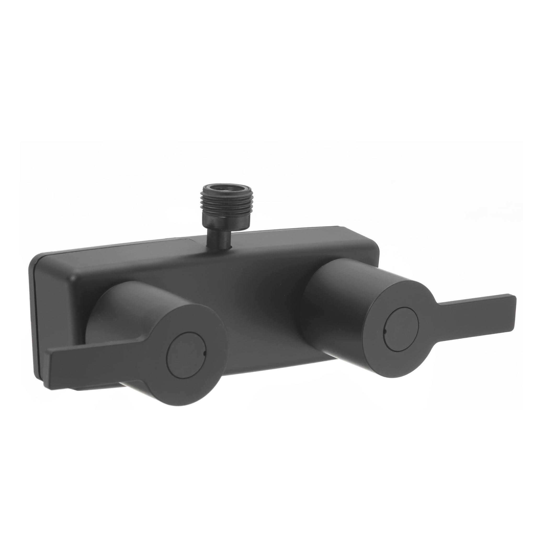 Dura Faucet Modern RV Shower Faucet Valve Diverter (DF-SA100M-MB) – Matte Black, Dual Lever Handles, 4-Inch Center, Lightweight Construction, Lead-Free, Easy 2-Hole Installation