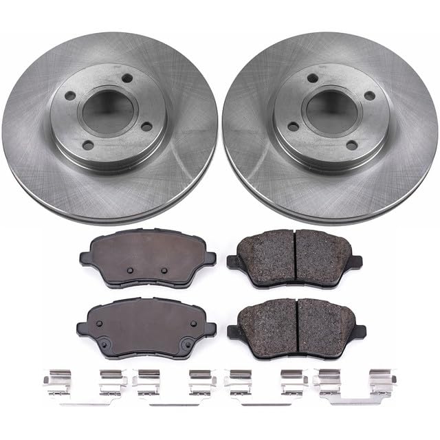 Power Stop Autospecialty KOE6818 Front Replacement Brake Kit-OE Brake Rotors & Ceramic Brake Pads For Ford Fiesta 2014-2019 [Model Specific]