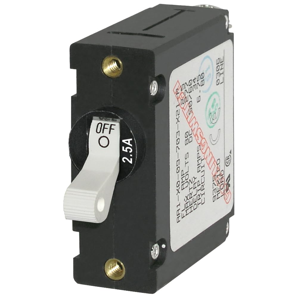 A-Series Blue Sea Systems Toggle Circuit Breaker - Single Pole,Beige