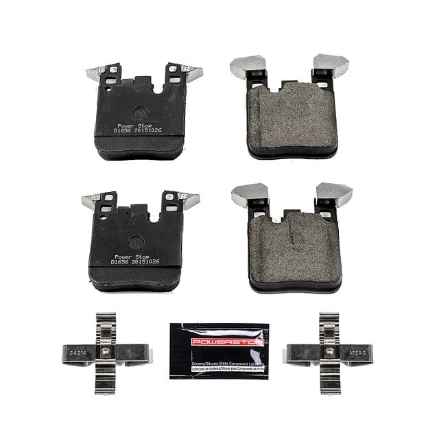 Power Stop Z23-1656 Z23 Evolution Sport Rear Carbon Fiber Infused Ceramic Brake Pads with Hardware [Application Specific]