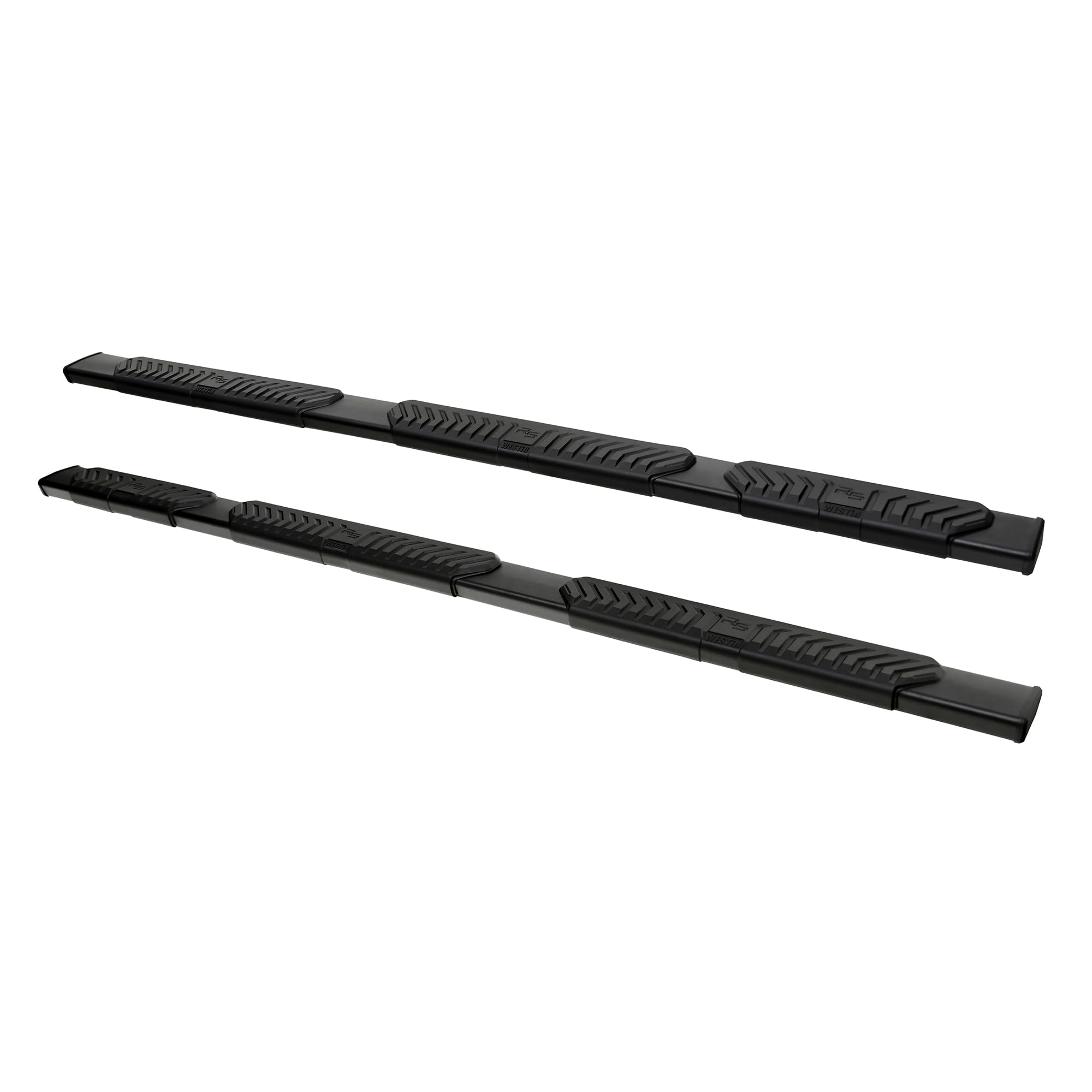 28-534735 Westin R5 Modular Wheel to Wheel Nerf Bars fits 2019-2024 Ram 1500 Quad Cab 6'5" Bed (Exc 2019-2023 1500 Classic) Black Pair