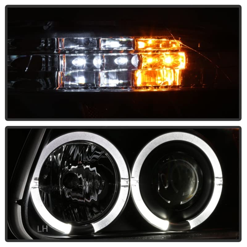 Auto Spyder 5010131 LED Halo Projector Headlights Black/Clear