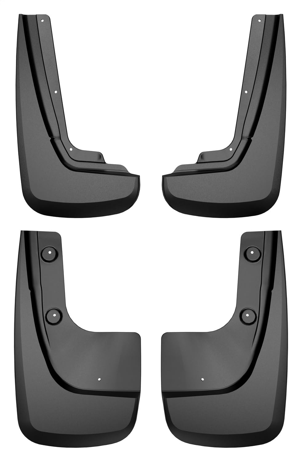 Husky Liners Mud Guards Custom | Fits 2022-2025 Jeep Grand Cherokee (Includes 4XE Models, Excludes WK & L Series) | Front & Rear Set, 4-pc Black - 58096