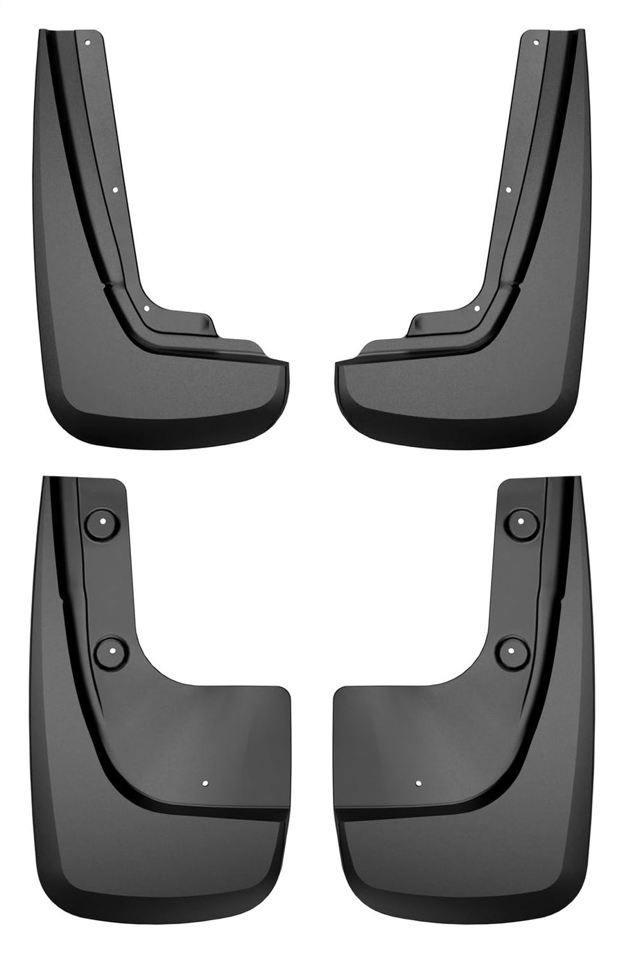 Husky Liners Mud Guards Custom | Fits 2022-2025 Jeep Grand Cherokee (Includes 4XE Models, Excludes WK & L Series) | Front & Rear Set, 4-pc Black - 58096