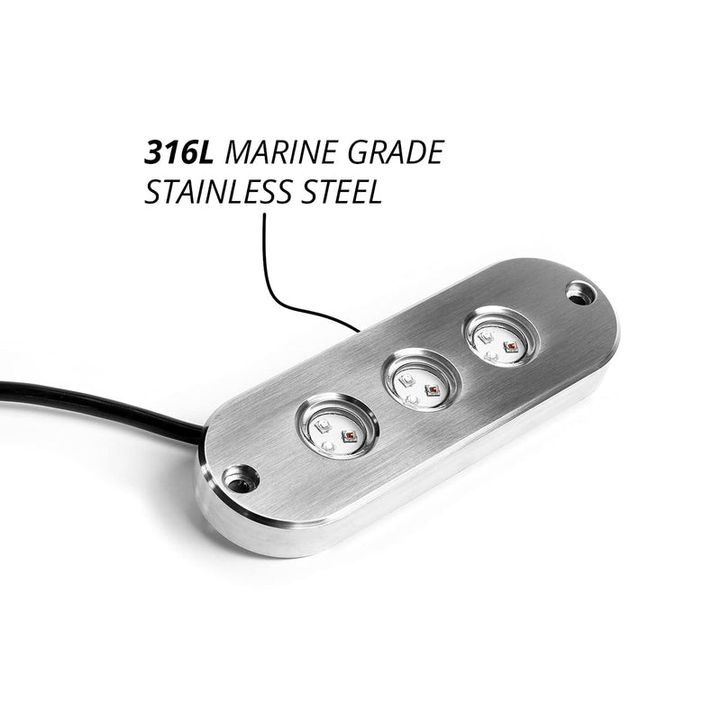 27W RGB LED Underwater Light KIT XKGLOW XK075002-KIT for Boat 2PC