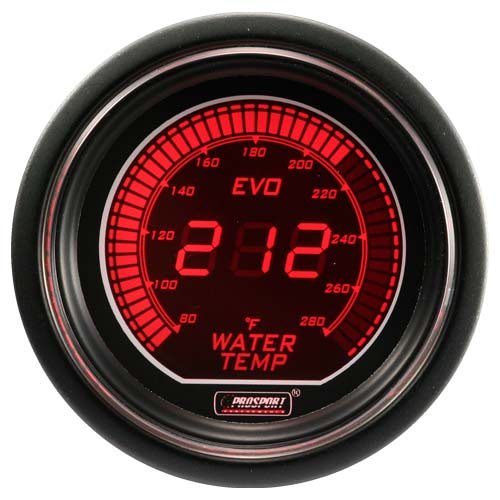 EVO Series Water Temperature Gauge- Electrical Red/Blue 52mm (2 1/16")