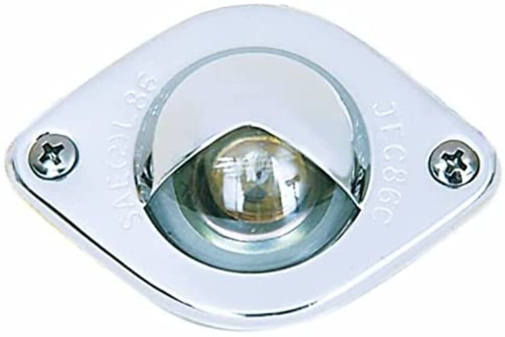 Peterson Incandescent License/Utility Light M437, Oblong, Chrome, 3.0625"X2.25"