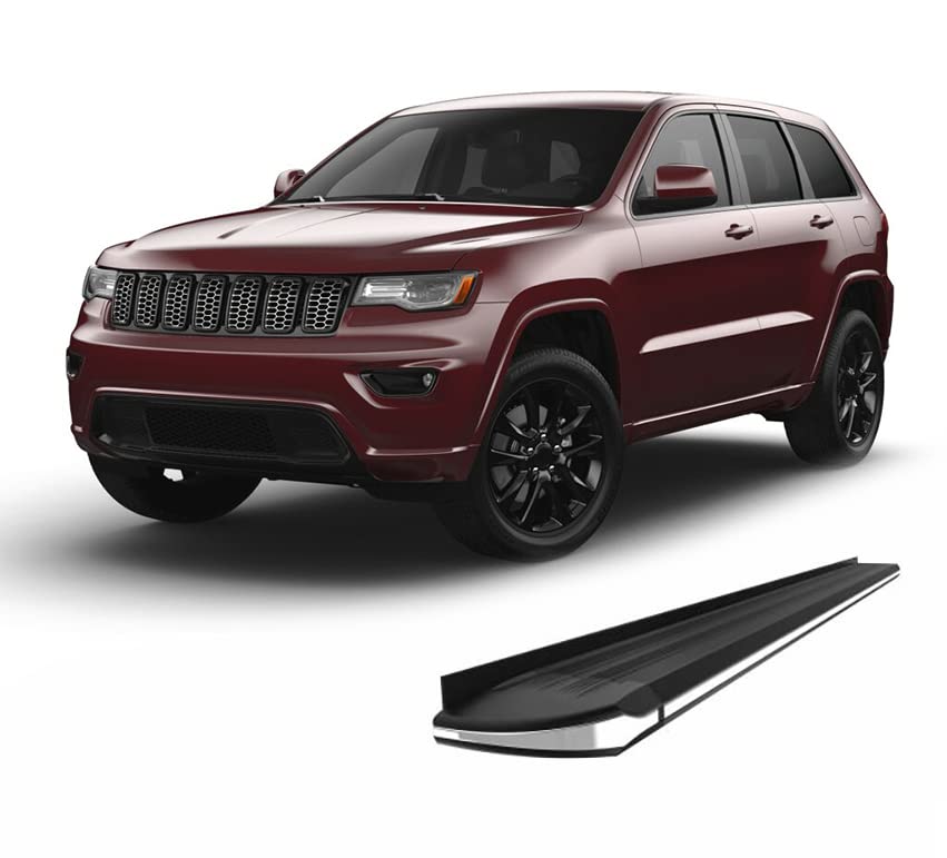 Exceed Black Horse Running Boards Compatible with 2011-2021 Jeep Grand Cherokee Black (Excl. Limited X, High Altitude, Summit, SRT, SRT8, Trackhawk and Trailhawk)-EX-JPGC
