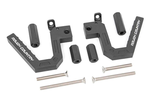 Rough Country Aluminum Front Grab Handles for Jeep Wrangler JK (2007-2018) - Black, Pair