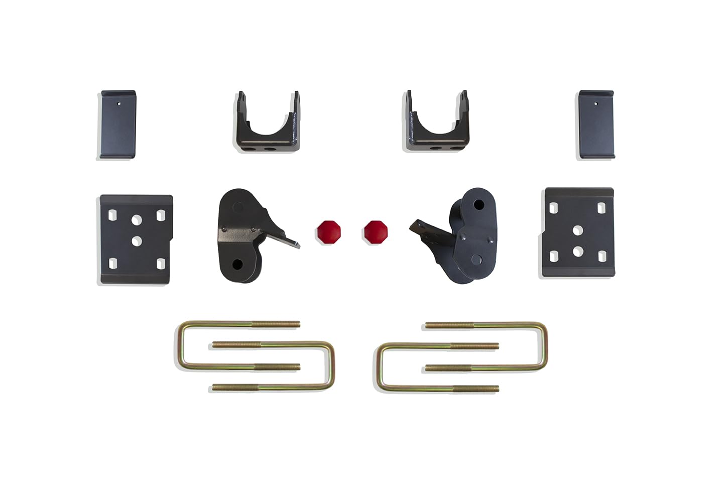 Part# 303240 MaxTrac SUSPENSION'S is A 4" Rear FLIP KIT Including AXLE RELOCATORS, Hangers, Bump Stops & Spring Plates