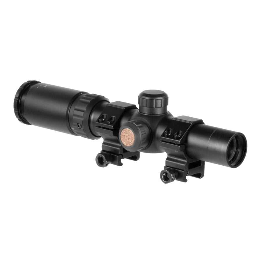 30mm TRUGLO TruBrite 30 Hunter Compact Waterproof, Shockproof, Fogproof Gun Hunting Scope, 1-4 x 24mm, Matte Black